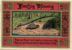 Német Birodalom / Weimari Köztársaság / Aken 1921. 25Pf + 50Pf(4x) + 75Pf 6klf db, teljes sor T:I