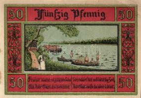 Német Birodalom / Weimari Köztársaság / Aken 1921. 25Pf + 50Pf(4x) + 75Pf 6klf db, teljes sor T:I