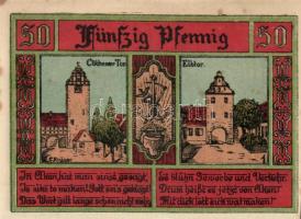 Német Birodalom / Weimari Köztársaság / Aken 1921. 25Pf + 50Pf(4x) + 75Pf 6klf db, teljes sor T:I