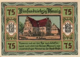 Német Birodalom / Weimari Köztársaság / Aken 1921. 25Pf + 50Pf(4x) + 75Pf 6klf db, teljes sor T:I