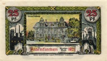 Német Birodalom / Weimari Köztársaság / Altenkirchen 1921. 10Pf + 25Pf + 50Pf 3klf db, teljes sor T:...