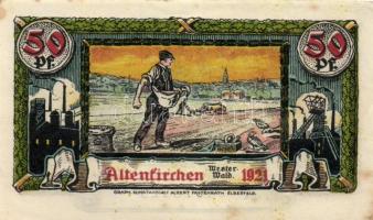 Német Birodalom / Weimari Köztársaság / Altenkirchen 1921. 10Pf + 25Pf + 50Pf 3klf db, teljes sor T:...