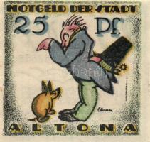 Német Birodalom / Weimari Köztársaság / Altona 1921. 25Pf(2x) + 50Pf(2x) + 75Pf(2x) 6klf db, teljes ...