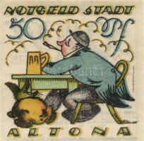 Német Birodalom / Weimari Köztársaság / Altona 1921. 25Pf(2x) + 50Pf(2x) + 75Pf(2x) 6klf db, teljes ...