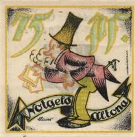 Német Birodalom / Weimari Köztársaság / Altona 1921. 25Pf(2x) + 50Pf(2x) + 75Pf(2x) 6klf db, teljes ...