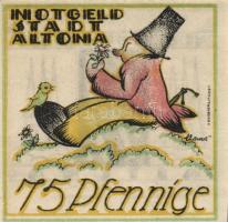 Német Birodalom / Weimari Köztársaság / Altona 1921. 25Pf(2x) + 50Pf(2x) + 75Pf(2x) 6klf db, teljes ...