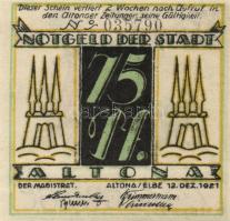 Német Birodalom / Weimari Köztársaság / Altona 1921. 25Pf(2x) + 50Pf(2x) + 75Pf(2x) 6klf db, teljes ...
