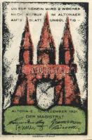 Német Birodalom / Weimari Köztársaság / Altona 1921. 20Pf + 30Pf + 40Pf + 60Pf + 70Pf + 80Pf összese...