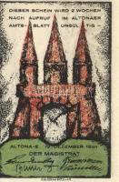 Német Birodalom / Weimari Köztársaság / Altona 1921. 20Pf + 30Pf + 40Pf + 60Pf + 70Pf + 80Pf összese...