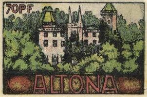 Német Birodalom / Weimari Köztársaság / Altona 1921. 20Pf + 30Pf + 40Pf + 60Pf + 70Pf + 80Pf összese...