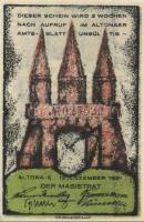 Német Birodalom / Weimari Köztársaság / Altona 1921. 20Pf + 30Pf + 40Pf + 60Pf + 70Pf + 80Pf összese...