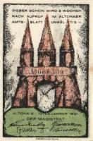 Német Birodalom / Weimari Köztársaság / Altona 1921. 20Pf + 30Pf + 40Pf + 60Pf + 70Pf + 80Pf összese...