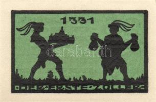 Német Birodalom / Weimari Köztársaság / Ansbach 1921. 25Pf(7x) + 75Pf(7x) összesen 14klf db, teljes ...