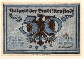 Német Birodalom / Weimari Köztársaság / Arnstadt 1921. 50Pf(6x) 6klf db, teljes sor T:I