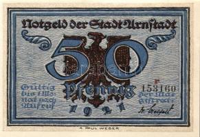 Német Birodalom / Weimari Köztársaság / Arnstadt 1921. 50Pf(6x) 6klf db, teljes sor T:I