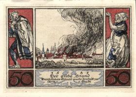 Német Birodalom / Weimari Köztársaság / Arnstadt 1921. 50Pf(6x) 6klf db, teljes sor T:I