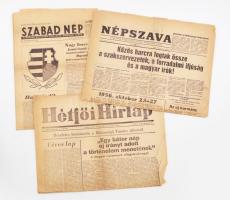 1956 3 db újság a forradalom októberi híreivel
