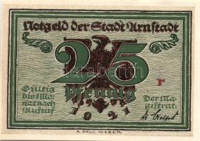 Német Birodalom / Weimari Köztársaság / Arnstadt 1921. 25Pf(6x) 6klf db, teljes sor T:I