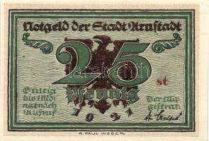 Német Birodalom / Weimari Köztársaság / Arnstadt 1921. 25Pf(6x) 6klf db, teljes sor T:I