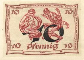 Német Birodalom / Weimari Köztársaság / Arnstadt 1921. 10Pf(6x) 6klf db, teljes sor T:I