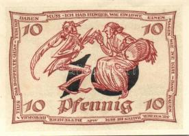 Német Birodalom / Weimari Köztársaság / Arnstadt 1921. 10Pf(6x) 6klf db, teljes sor T:I