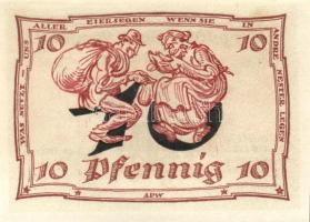 Német Birodalom / Weimari Köztársaság / Arnstadt 1921. 10Pf(6x) 6klf db, teljes sor T:I