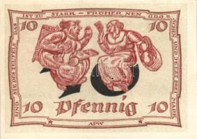 Német Birodalom / Weimari Köztársaság / Arnstadt 1921. 10Pf(6x) 6klf db, teljes sor T:I