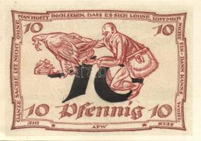 Német Birodalom / Weimari Köztársaság / Arnstadt 1921. 10Pf(6x) 6klf db, teljes sor T:I