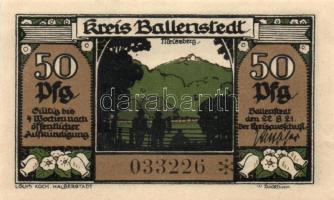 Német Birodalom / Weimari Köztársaság / Ballenstedt 1921. 25Pf + 30Pf(5Pf(2x)+10Pf(2x)) + 50Pf(2x) +...