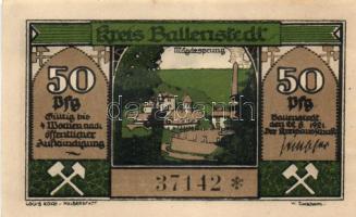 Német Birodalom / Weimari Köztársaság / Ballenstedt 1921. 25Pf + 30Pf(5Pf(2x)+10Pf(2x)) + 50Pf(2x) +...