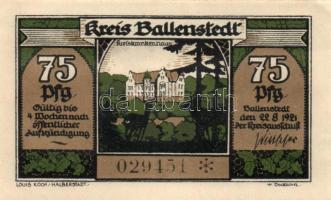 Német Birodalom / Weimari Köztársaság / Ballenstedt 1921. 25Pf + 30Pf(5Pf(2x)+10Pf(2x)) + 50Pf(2x) +...