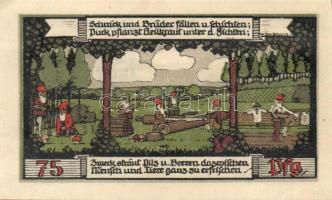 Német Birodalom / Weimari Köztársaság / Ballenstedt 1921. 25Pf + 30Pf(5Pf(2x)+10Pf(2x)) + 50Pf(2x) +...