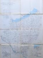 1971 Somogy megye, országos közutak térképe, 57×84 cm