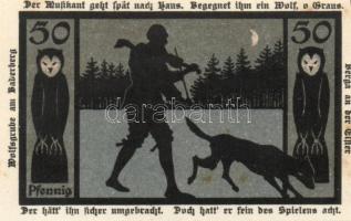 Német Birodalom / Weimari Köztársaság / Berga 1921. 25Pf + 50Pf(2x) + 75Pf összesen 4klf db, teljes ...