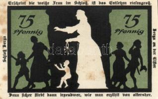 Német Birodalom / Weimari Köztársaság / Berga 1921. 25Pf + 50Pf(2x) + 75Pf összesen 4klf db, teljes ...