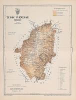 1897 Turós vármegye térképe, tervezte: Gönczy Pál, kiadja: Posner Károly Lajos és Fia, 30×23,5 cm
