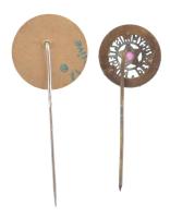 ~1980. "Pénzügyminisztérium" (2xklf) fém kitűző kőberakással (17mm) T:1-