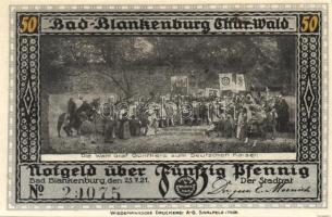 Német Birodalom / Weimari Köztársaság / Blankenburg 1921. 50Pf(5x) 5klf db, teljes sor T:I