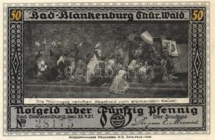 Német Birodalom / Weimari Köztársaság / Blankenburg 1921. 50Pf(5x) 5klf db, teljes sor T:I