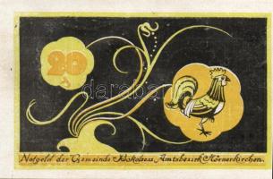 Német Birodalom / Weimari Köztársaság / Bokelsess D.N. 20Pf + 30Pf + 40Pf +60Pf +70Pf + 80Pf 6klf db, teljes sor T:I