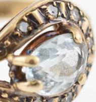 8K arany (Au) gyűrű kővel. Jelzett, bruttó: 2,3 g, méret: 58