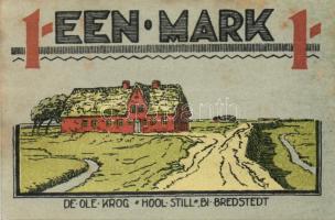 Német Birodalom / Weimari Köztársaság / Bredstedt 1921. 50Pf + 75Pf + 1M 3klf db, teljes sor T:I