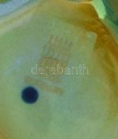 Zsolnay eozin mázas váza, lepattanásokkal, jelzett, m: 16 cm