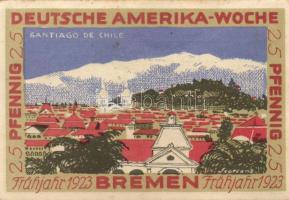 Német Birodalom / Weimari Köztársaság / Bremen 1923. 25Pf(2x) + 50Pf(2x) + 75Pf(2x) + 100Pf(2x) össz...