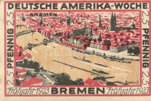 Német Birodalom / Weimari Köztársaság / Bremen 1923. 25Pf(2x) + 50Pf(2x) + 75Pf(2x) + 100Pf(2x) össz...