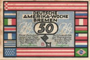 Német Birodalom / Weimari Köztársaság / Bremen 1923. 25Pf(2x) + 50Pf(2x) + 75Pf(2x) + 100Pf(2x) össz...