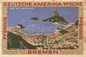Német Birodalom / Weimari Köztársaság / Bremen 1923. 25Pf(2x) + 50Pf(2x) + 75Pf(2x) + 100Pf(2x) össz...