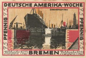 Német Birodalom / Weimari Köztársaság / Bremen 1923. 25Pf(2x) + 50Pf(2x) + 75Pf(2x) + 100Pf(2x) össz...