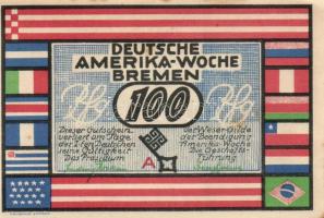 Német Birodalom / Weimari Köztársaság / Bremen 1923. 25Pf(2x) + 50Pf(2x) + 75Pf(2x) + 100Pf(2x) össz...