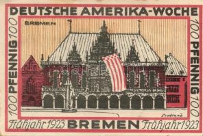 Német Birodalom / Weimari Köztársaság / Bremen 1923. 25Pf(2x) + 50Pf(2x) + 75Pf(2x) + 100Pf(2x) össz...